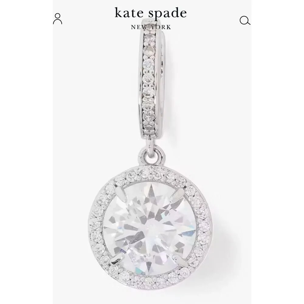 Kate Spade NEW Something Sparkly huggie earrings - Picture 2 of 8